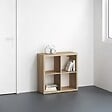 MODE DE VIE - Meuble 4 cases Cubyx - PVC - Chêne sanoma - L69,5xH69,5xP29,5cm - vignette