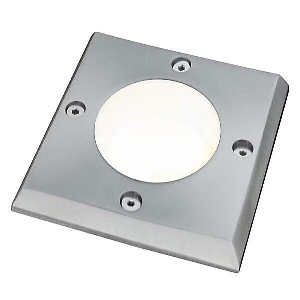 PAULMANN - Spot de sol encastré carré acier inoxydable IP67 - large