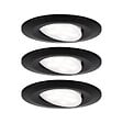 PAULMANN - Spots LED Calla orientables - Noir mat - 3x6W IP65 - vignette