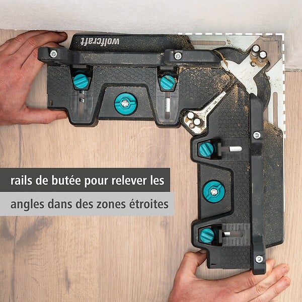 WOLFCRAFT - Boîte à onglets fausse équerre PRO - acier - plinthes 120mm - large