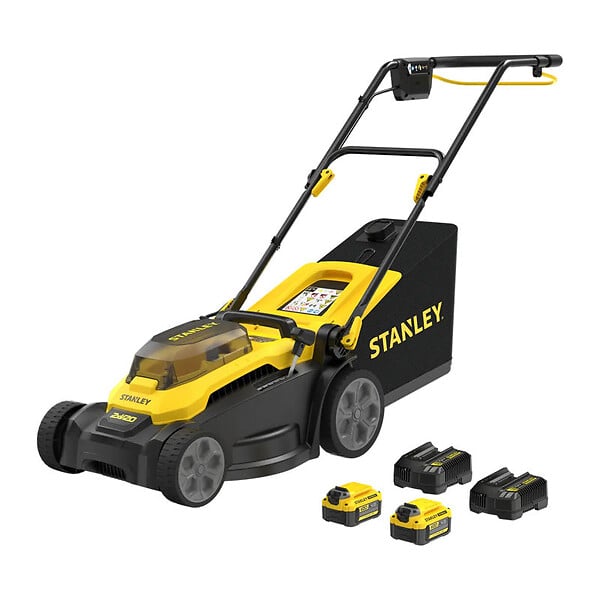 STANLEY Fatmax - Tondeuse poussée à batterie SCMWP3701M2-QW - L.37cm - 2x18V - large