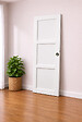 GD MENUISERIES - Porte Coulissante Korya Blanc 3 panneaux H204 x L73 cm, coquilles, tire doigt - vignette