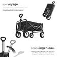 TECTAKE - Chariot pliable LEON avec freins, capacité de charge 80kg noir - vignette