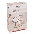 5 FIVE SIMPLY SMART - Miroir de beauté porte-bijoux Come ovale 25,5x27cm beige - vignette
