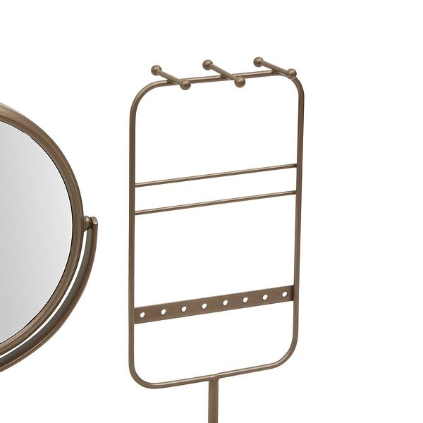 5 FIVE SIMPLY SMART - Miroir de beauté porte-bijoux Come ovale 25,5x27cm beige - large