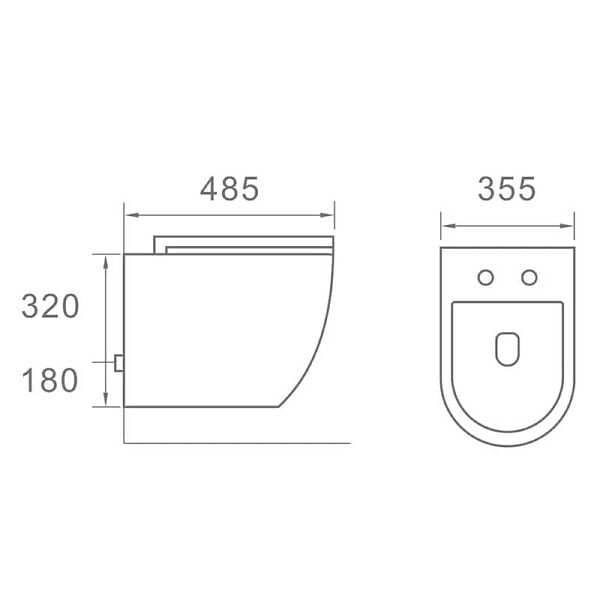 STANO - Cuvette WC suspendu CARCEO - sans bride et avec frein de chute - large