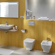 JACOB DELAFON - Pack WC suspendu sans bride Struktura + abattant + bâti-support autoportant + plaque blanche + tabouret blanc - vignette