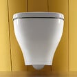 JACOB DELAFON - Pack WC suspendu sans bride Struktura + abattant + bâti-support autoportant + plaque blanche + tabouret blanc - vignette