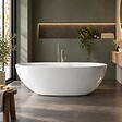STANO - Baignoire îlot design ovale FLORIDA blanche 180 cm Brillant - vignette