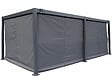 HABITAT ET JARDIN - Pergola bioclimatique en aluminium avec rideau et moustiquaire "Kensington" - 3 x 5 m - Gris - vignette