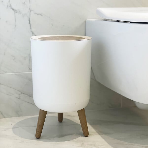 KITCHEN MOVE - Poubelle de salle de bain push MALMO 7L - large