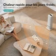 EMKE - EMKE Radiateur Soufflant Céramique 2000W, Chauffage et Mode Ventilateur, Écran LED, Télécommande - vignette