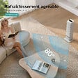EMKE - EMKE Radiateur Soufflant Céramique 2000W, Chauffage et Mode Ventilateur, Écran LED, Télécommande - vignette