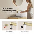 EMKE - EMKE Mitigeur de Lavabo Surélevé Monocommande 335mm en Laiton, Robinet pour Vasque à Poser avec Aérateur NEOPERL, Or Champagne - vignette