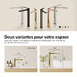 EMKE - EMKE Mitigeur de Lavabo Surélevé Monocommande 335mm en Laiton, Robinet pour Vasque à Poser avec Aérateur NEOPERL, Or Champagne - vignette