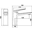 ONDEE - Mitigeur de lavabo ARIANE Noir - vignette