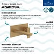 VILLEROY ET BOCH - Mitigeur lavabo mural  Architectura Square avec vidage Push Open Or brossé - vignette