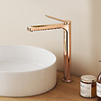 EMKE - EMKE Mitigeur de Lavabo Surélevé Monocommande 335mm en Laiton, Robinet pour Vasque à Poser avec Aérateur NEOPERL, Or Rose - vignette