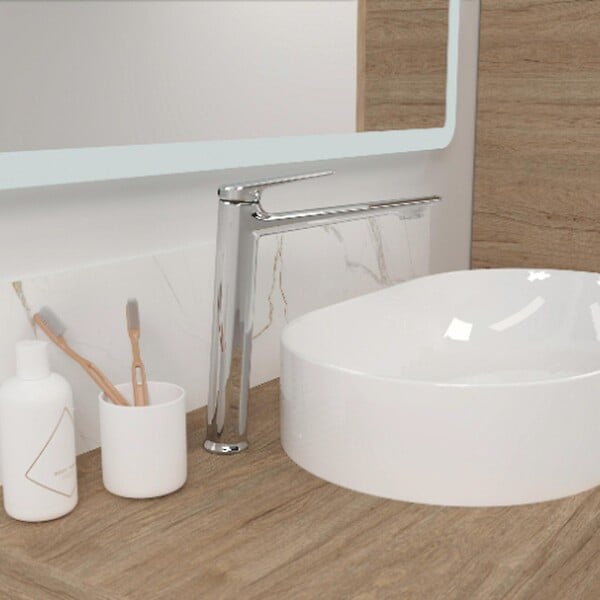 ONDEE - Mitigeur de lavabo ARIANE - Taille L - Chromé - large