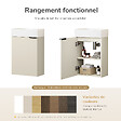 EMKE - EMKE Meuble de Salle de Bain Suspendu avec Lave-mains 41,5 x 22,5 x 64,5 cm, Réversible, Soft-Close, Gris Cachemire - vignette