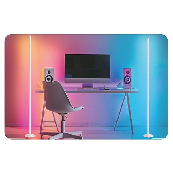 NO NAME - Lampe de sol RGBIC multicolore 140 cm personnalisable - Néolium - large
