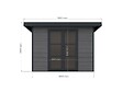 DIRECT-ABRIS - Abri de Jardin Composite ALMA - 9m2 Gris - Cabane de Jardin - vignette