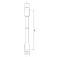 VILLEROY ET BOCH - Flexible de douche  Universal 160 cm Noir mat - vignette