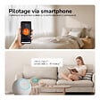 EMKE - EMKE Radiateur électrique vertical 180 x 46 cm 750 W, WiFi, Alexa, design multicolore, 7 modes - vignette