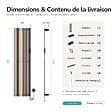 EMKE - EMKE Radiateur électrique vertical 180 x 46 cm 750 W, WiFi, Alexa, design multicolore, 7 modes - vignette