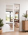 GD MENUISERIES - Porte Coulissante Kenya Blanc Vitrage transparent H204 x L83 cm, Galandage - vignette