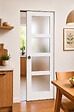 GD MENUISERIES - Porte Coulissante Tana blanc Vitrée H204 x L83 cm, Galandage - vignette