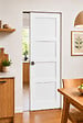 GD MENUISERIES - Porte Coulissante Tamera blanc 4 panneaux H204 x L63 cm, Galandage - vignette