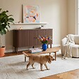 OVIALA - Buffet 2 portes scandinave rectangulaire L140 cm bois foncé - Taylor - vignette