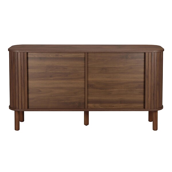 OVIALA - Buffet 2 portes scandinave rectangulaire L140 cm bois foncé - Taylor - large