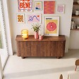 OVIALA - Buffet scandinave 4 portes L160 cm bois foncé - Dario - vignette