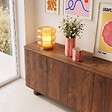 OVIALA - Buffet scandinave 4 portes L160 cm bois foncé - Dario - vignette