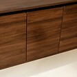 OVIALA - Buffet 3 portes moderne rectangulaire L160 cm bois foncé - Hemera - vignette