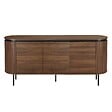 OVIALA - Buffet 3 portes moderne rectangulaire L160 cm bois foncé - Hemera - vignette