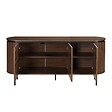 OVIALA - Buffet 3 portes moderne rectangulaire L160 cm bois foncé - Hemera - vignette