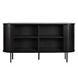 OVIALA - Buffet 2 portes en mélaminé et acier 140 cm noir - Marius - vignette