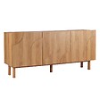 OVIALA - Buffet 3 portes en mélaminé 160 cm effet bois - Thea - vignette