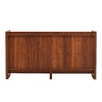 OVIALA - Buffet 3 portes moderne rectangulaire L140 cm bois foncé - Gina - vignette