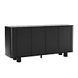 OVIALA - Buffet scandinave 4 portes L160 cm bois noir - Dario - vignette