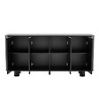OVIALA - Buffet scandinave 4 portes L160 cm bois noir - Dario - vignette