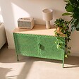 OVIALA - Buffet moderne 2 portes L100 cm en métal vert - Punchy - vignette