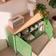 OVIALA - Buffet moderne 2 portes L100 cm en métal vert - Punchy - vignette