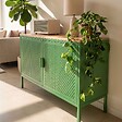 OVIALA - Buffet moderne 2 portes L100 cm en métal vert - Punchy - vignette
