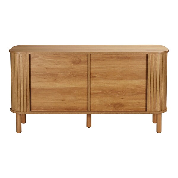 OVIALA - Buffet 2 portes scandinave rectangulaire L140 cm bois clair - Taylor - large
