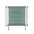 OVIALA - Buffet moderne 2 portes 80 cm en métal et verre vert sauge - Dreamy - vignette