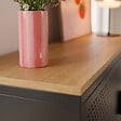 OVIALA - Buffet moderne 2 portes L100 cm en métal noir - Punchy - vignette